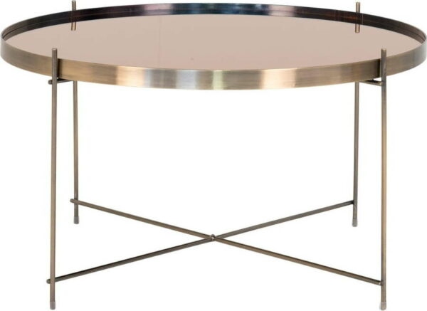 Kulatý konferenční stolek ve zlaté barvě ø 70