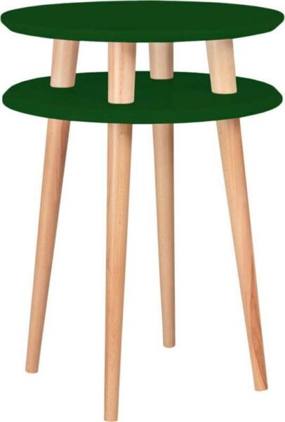 Tmavě zelený odkládací stolek Ragaba