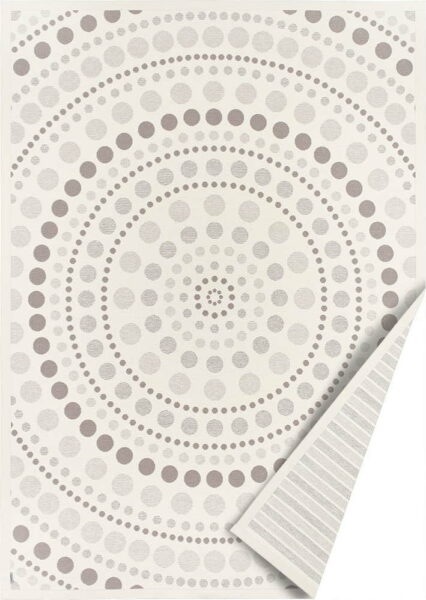 Bílo-šedý oboustranný koberec Narma Oola
