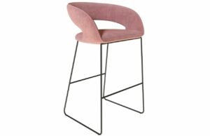 Lososová  sametová barová židle Miotto Aventino