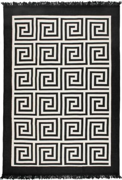 Béžovo-černý oboustranný koberec