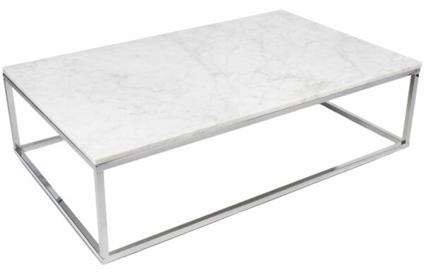 Bílý mramorový konferenční stolek TEMAHOME Prairie 120 x