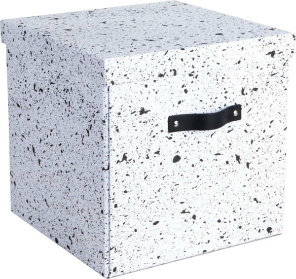 Černo-bílá úložná krabice Bigso Box