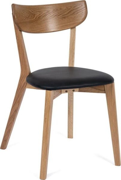 Jídelní židle z dubového dřeva s černým