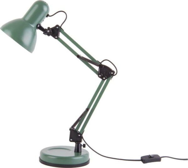 Zelená stolní lampa s černými