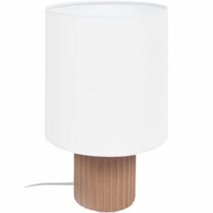 Bílá látková stolní lampa Kave