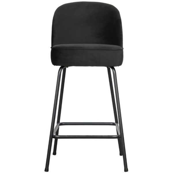 Hoorns Černá sametová barová židle