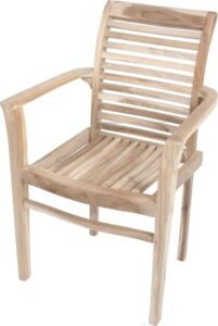 Zahradní stohovatelná židle z teakového dřeva