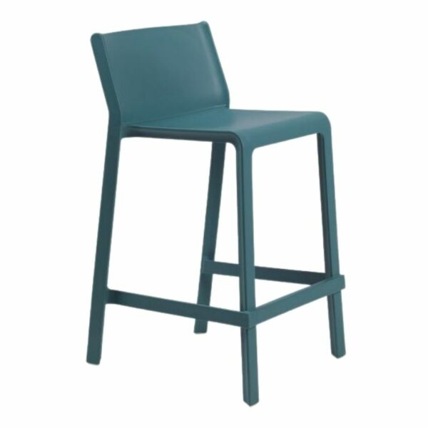 Nardi Petrolejově modrá plastová barová židle