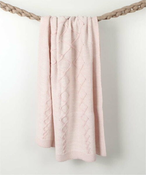 Růžová dětská deka s příměsí bavlny