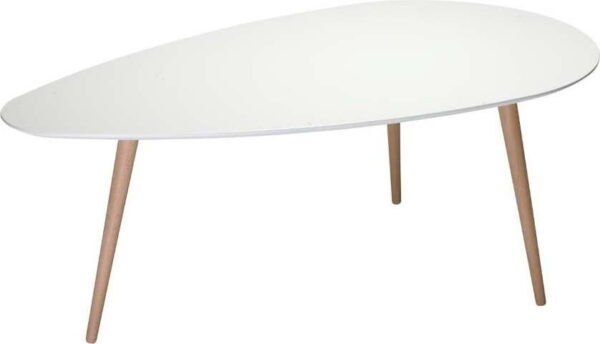 Bílý konferenční stolek s nohami z