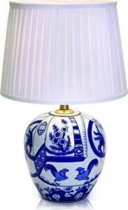 Modro-bílá stolní lampa Markslöjd Goteborg