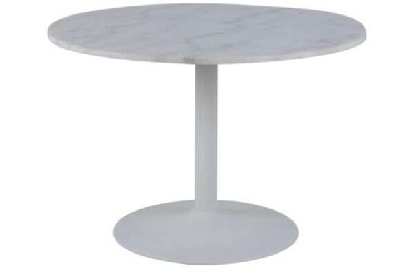 Scandi Bílý mramorový kulatý jídelní stůl