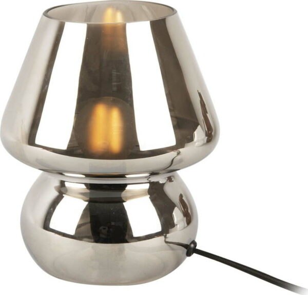 Skleněná stolní lampa ve stříbrné barvě Leitmotiv