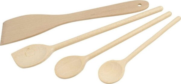 4dílná sada dřevěných kuchyňských nástrojů