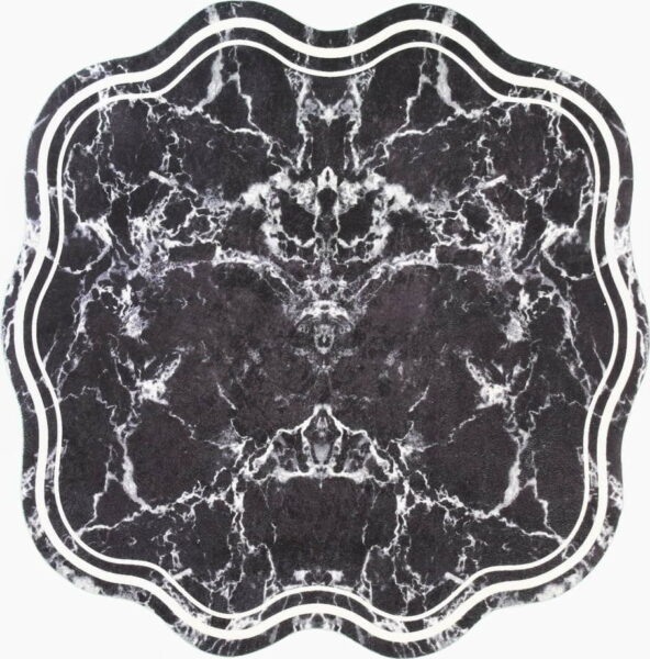 Černý kulatý koberec ø 160