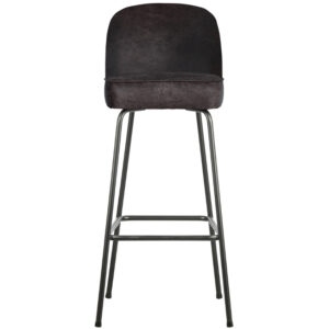 Hoorns Černá koženková barová židle
