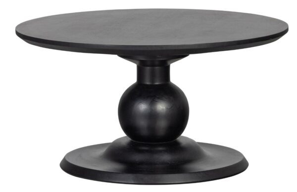 Hoorns Černý mangový kulatý konferenční stolek