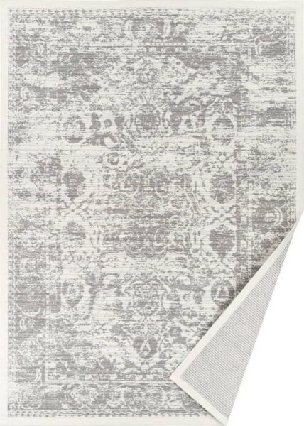 Bílý vzorovaný oboustranný koberec Narma