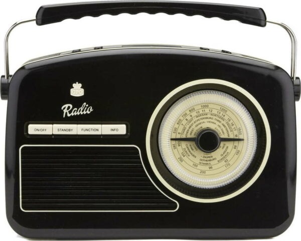 Černé rádio GPO Rydell Nostalgic