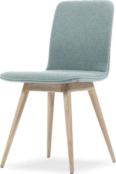 Modrá jídelní židle s podnožím z