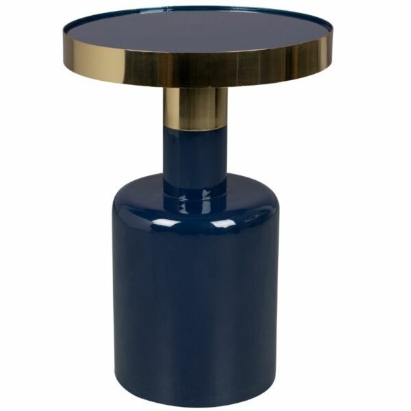 Modrý kovový odkládací stolek ZUIVER