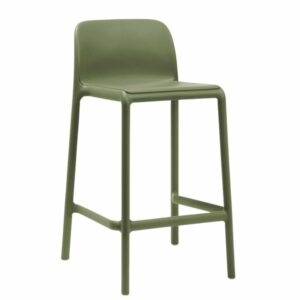 Nardi Zelená plastová barová židle Faro