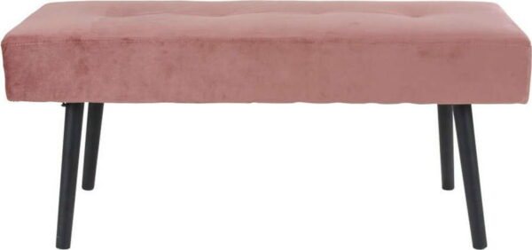 Růžová sametová lavice Bonami Essentials