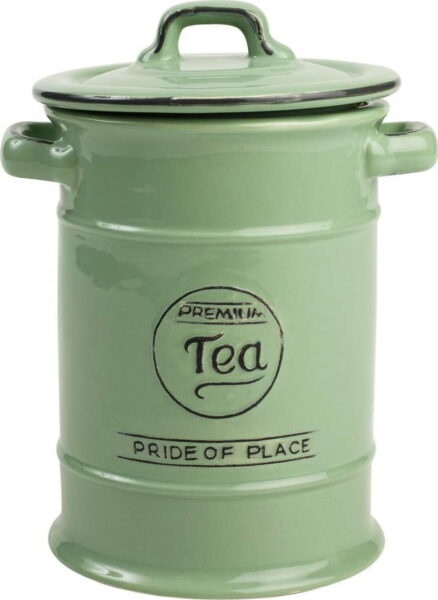 Zelená keramická dóza na čaj T&G