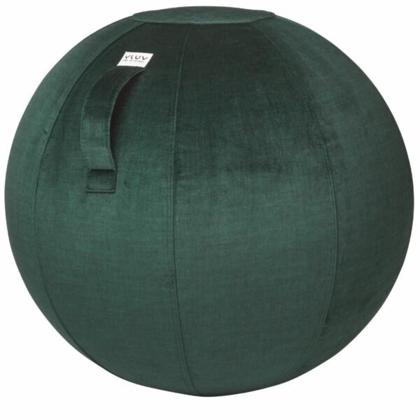Zelený sametový sedací / gymnastický míč  VLUV