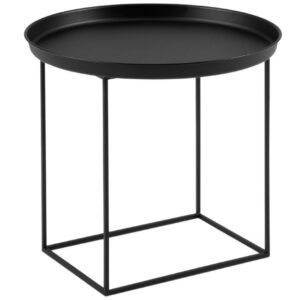 Černý kovový konferenční stolek MICADONI