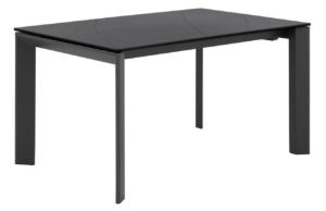Tmavě šedý keramický rozkládací jídelní stůl Somcasa Lisa 140/200