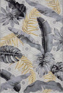 Žluto-šedý venkovní koberec 180x120 cm Flair