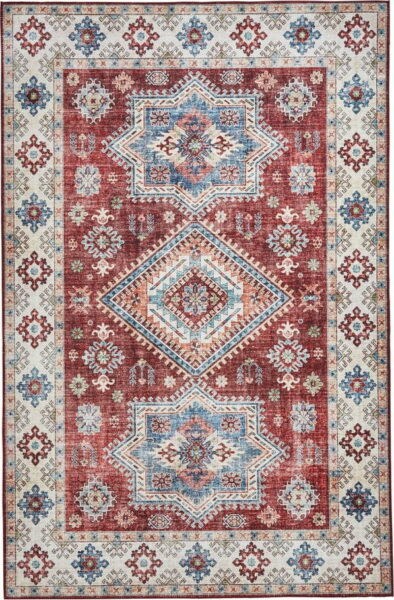 Červený/béžový koberec 170x120 cm Topaz