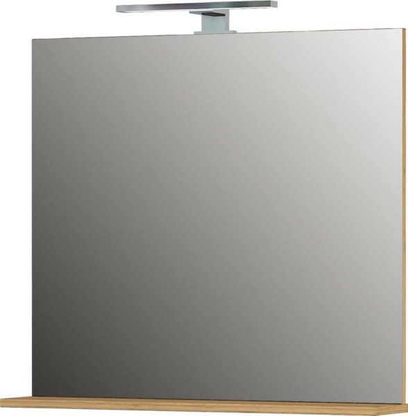 Nástěnné zrcadlo s poličkou 15x75 cm