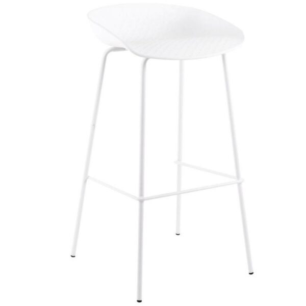 Bílá plastová barová židle Somcasa