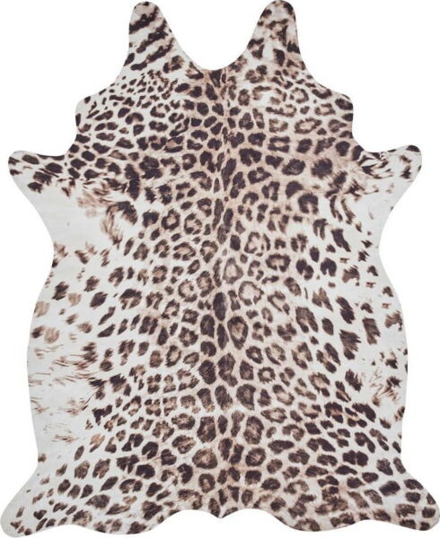 Hnědý/béžový koberec 195x155 cm Faux Leopard