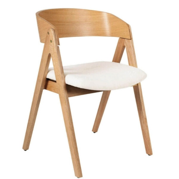 Přírodní dřevěná jídelní židle Somcasa Rina