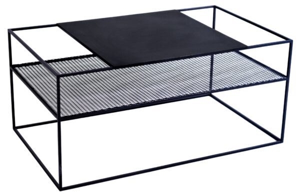 Nordic Design Černý kovový konferenční stolek Trixom