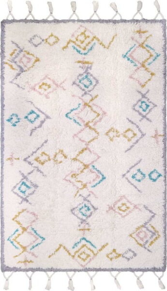 Pestrý bavlněný ručně vyrobený koberec Nattiot