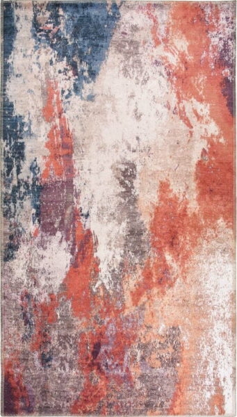 Červeno-modrý pratelný koberec 230x160