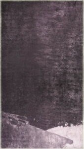 Šedý pratelný koberec běhoun 200x80