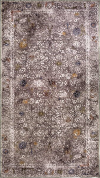 Světle hnědý pratelný koberec 180x120