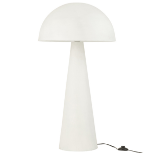 Matná bílá kovová stolní lampa