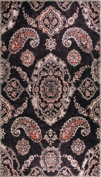 Černý pratelný koberec 230x160