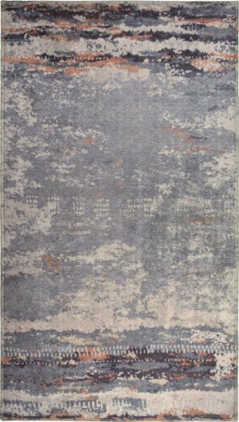 Šedý pratelný koberec 80x50