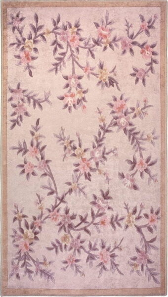 Světle růžový pratelný koberec 150x80 cm -
