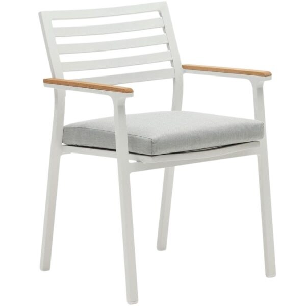Bílá kovová zahradní židle Kave