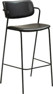 Černá barová židle z imitace kůže DAN-FORM
