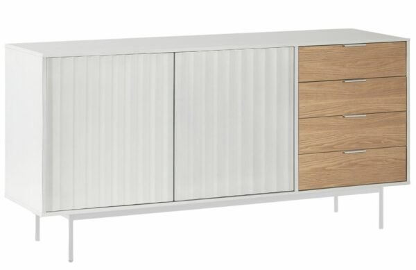 Bílá dřevěná komoda Teulat Sierra 159.2 x